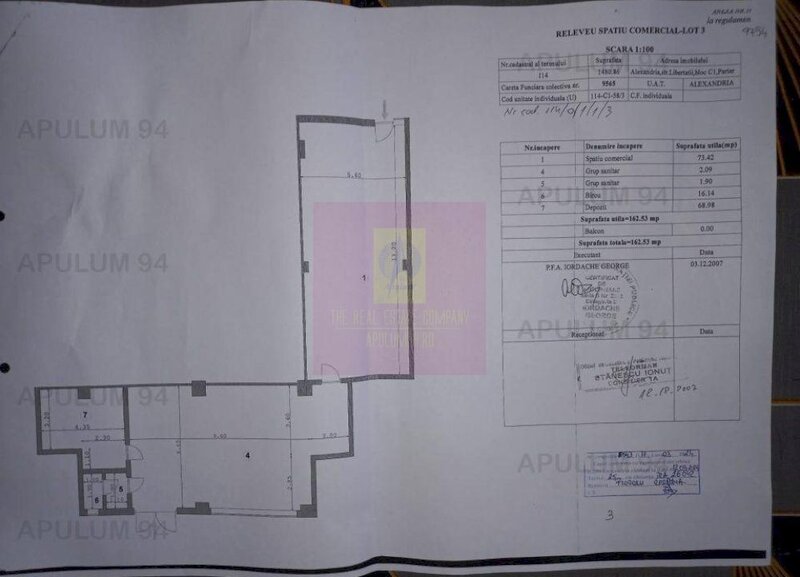 ALEXANDRIA (TR) - SE VINDE SPATIU COMERCIAL LANGA PARCUL CENTRAL